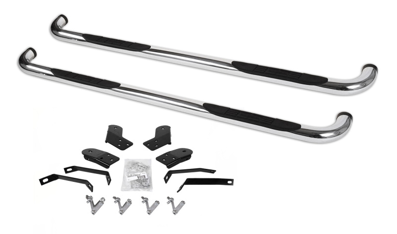 Ram 2500HD Side Steps - Cab Length - Go Rhino - 4000 Series - Polished Stainless Steel - `10-`20